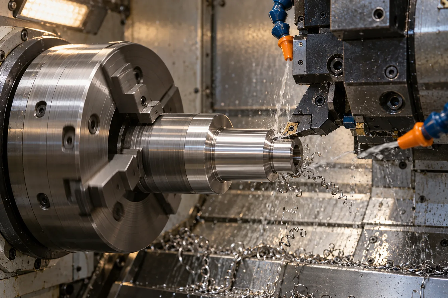 Metal and engineering-plastic CNC turned parts with different finishes