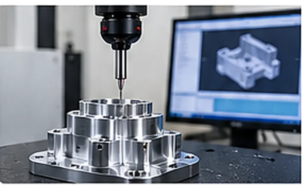 Control de calidad de piezas mecanizadas CNC mediante inspección dimensional y modelo CAD