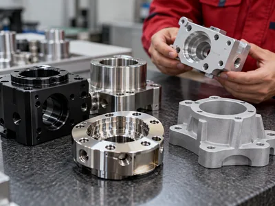 Close-up of as-machined component surface