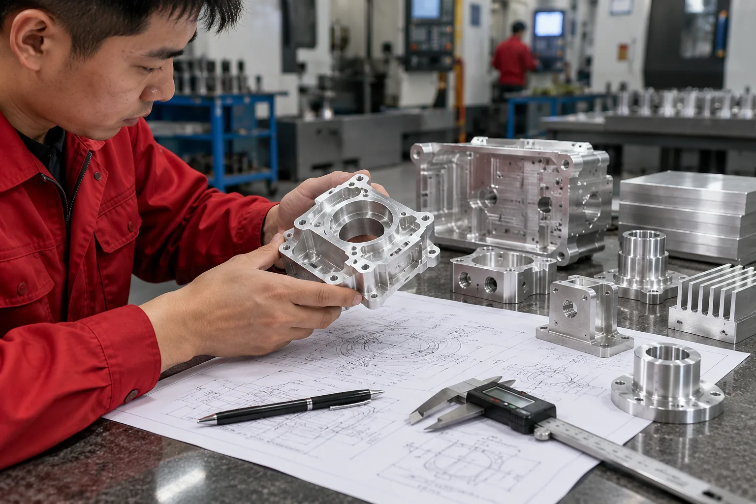 Diferentes aleaciones de aluminio mecanizadas