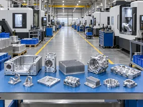 Clean modern CNC workshop
