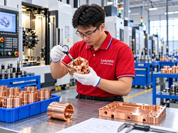 Inspection of custom copper CNC parts