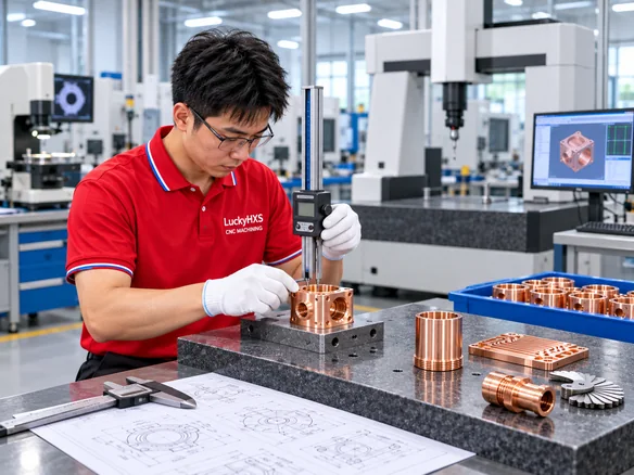 Inspection of copper CNC machined parts