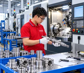 Dimensional inspection of a precision CNC turned shaft