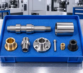 CNC turned brass and aluminum parts