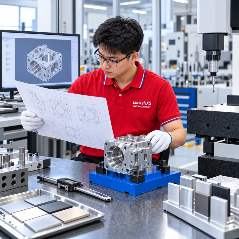 CMM inspection of precision CNC milled part