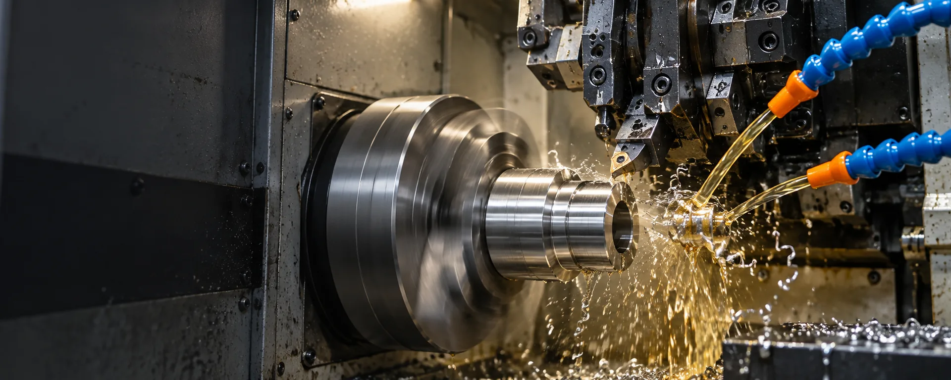CNC turning process for a feature-dense custom part