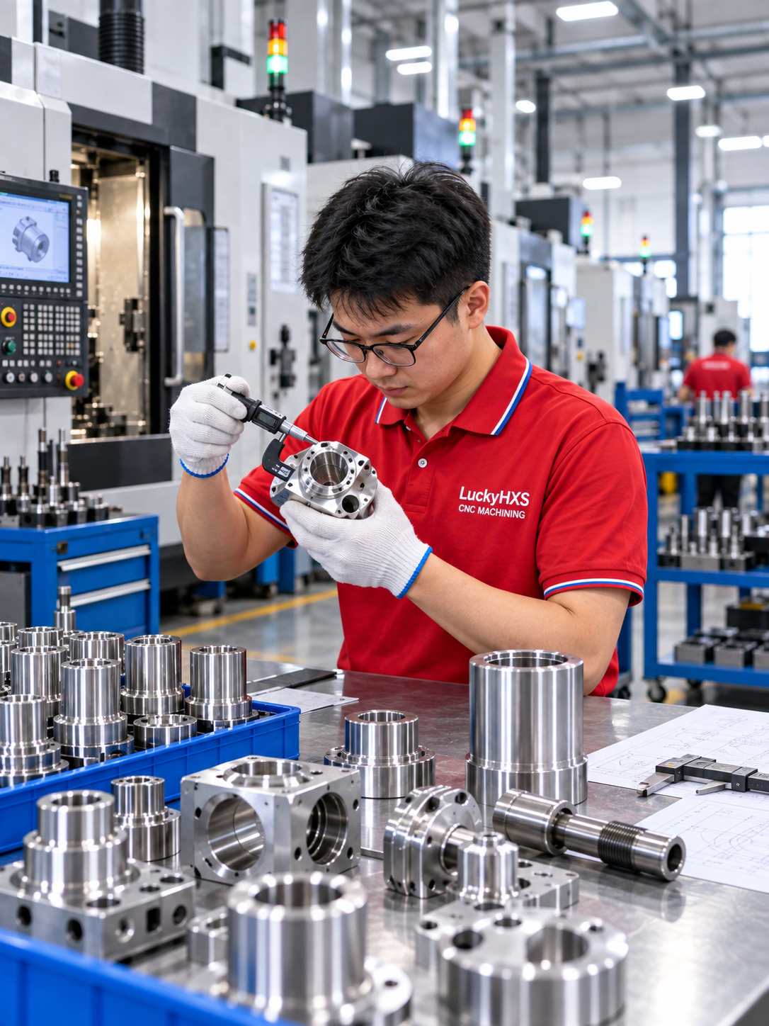 CNC turning process for custom rotational metal components